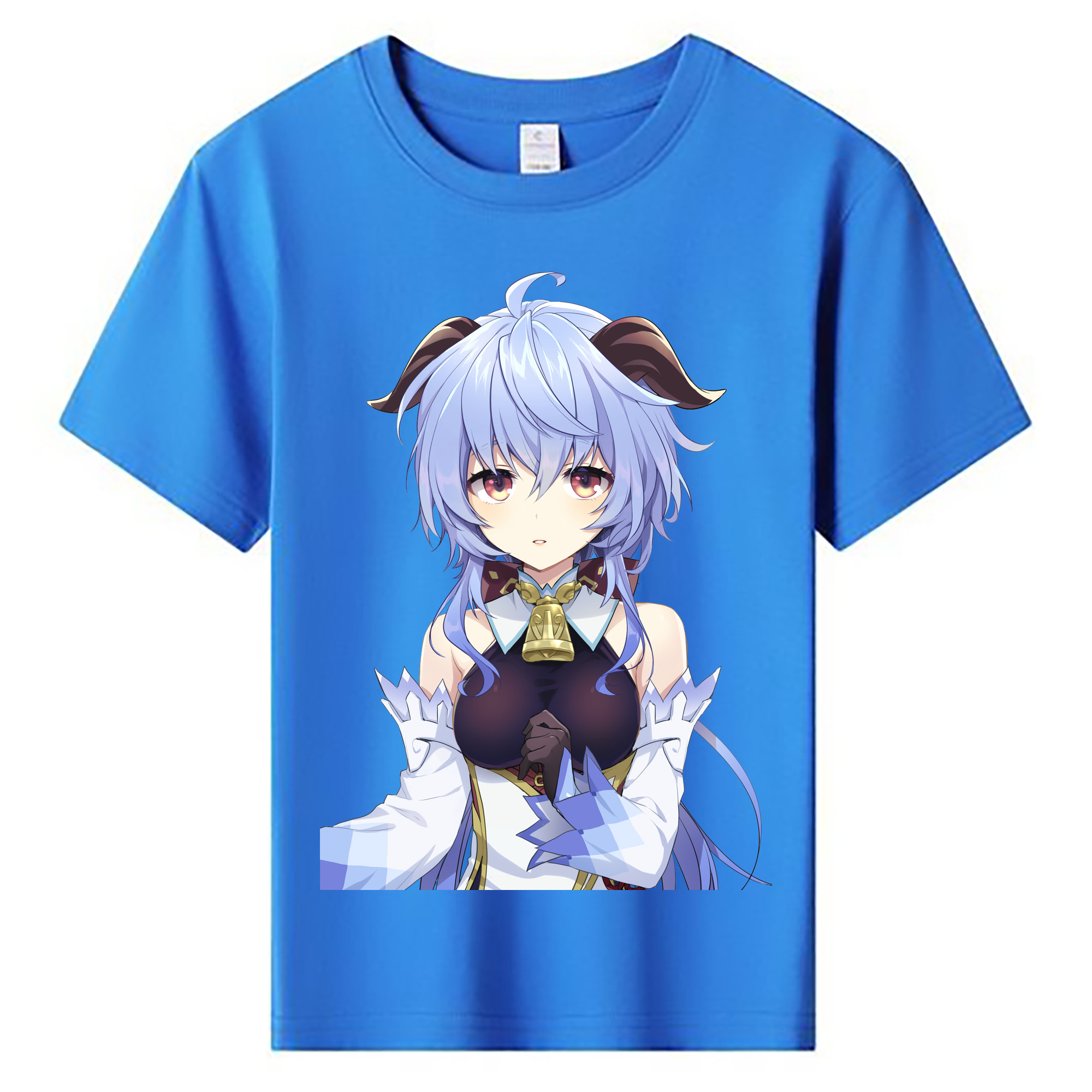 げんし神 甘雨 かんう genshin Ganyu 綿100％キッズTシャツ（フロントプリント）